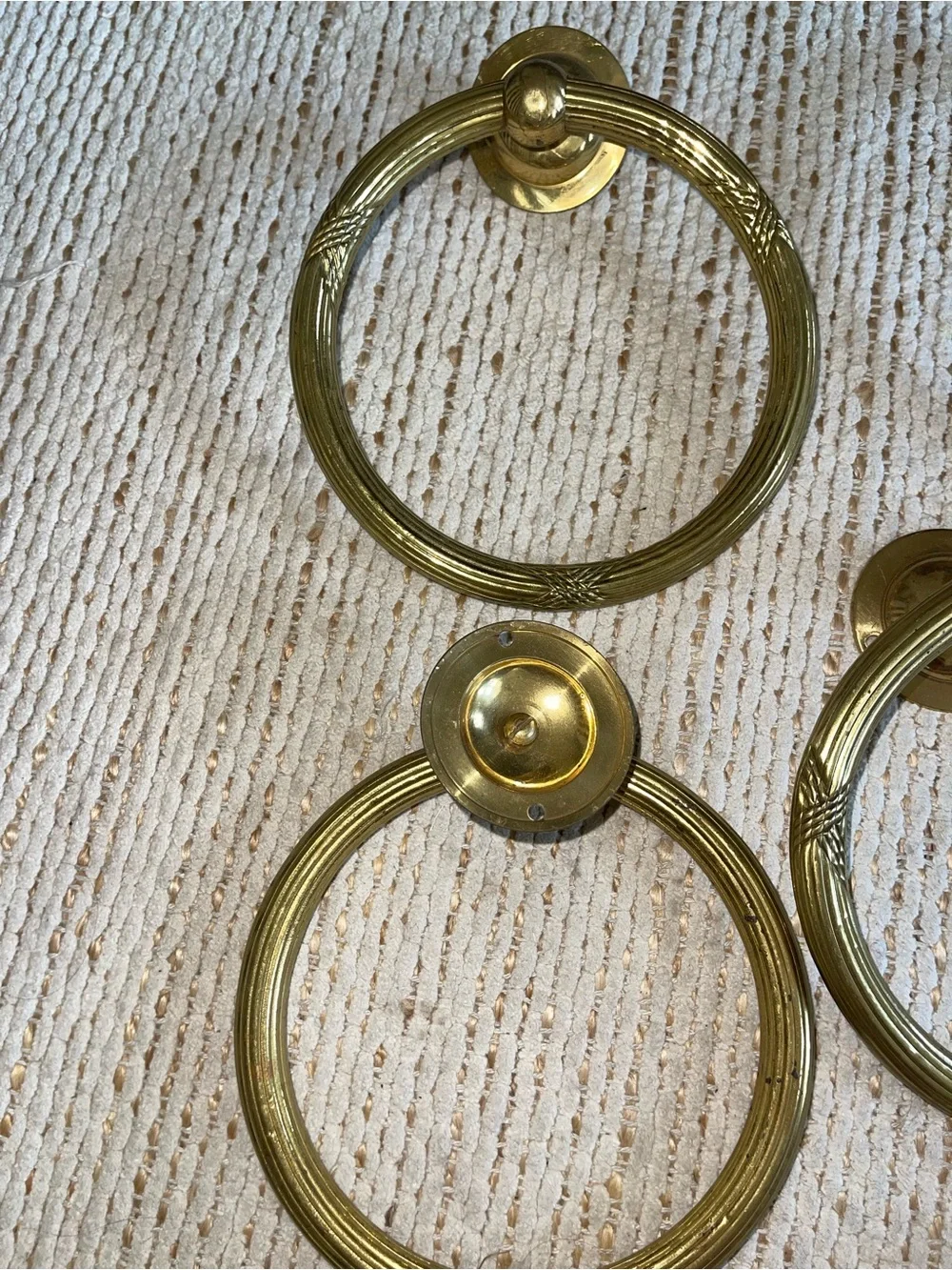 Vintage wall mount towel rings